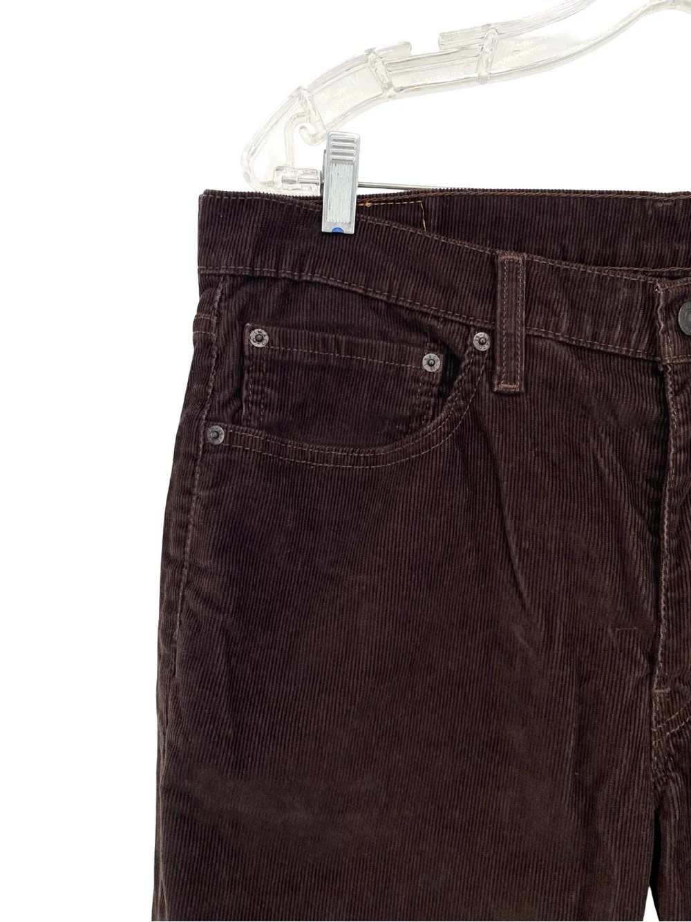 Levi's 511 Straight Stretch Brown Corduroy Chino Pants 36 x 34.